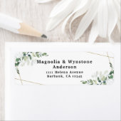 Eucalyptus Gold Glitter Return Address Label (Insitu)