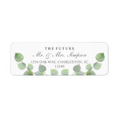 Eucalyptus Gold Glitter Return Address Labels (Voorkant)