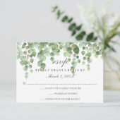 Eucalyptus Gold Glitter RSVP (Staand voorkant)