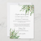 Eucalyptus Gold Glitter Weddenschap Kaart (Voorkant)