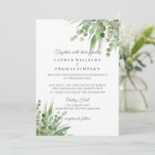 Eucalyptus Gold Glitter Weddenschap Kaart (Staand voorkant)