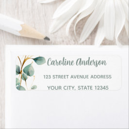 Eucalyptus Gold Green Graduation  Etiket