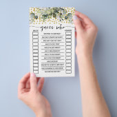 Eucalyptus Gold Guess Wie Vrijgezellenfeest Game K Flyer (Hand)