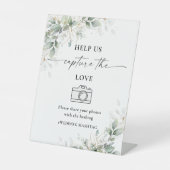 Eucalyptus Gold helpt ons het liefdesteken vast te Reclamebord Met Voetstuk (Voorkant)