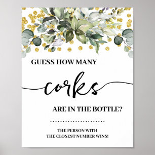 Eucalyptus Gold Hoeveel kurken douche spel teken Poster