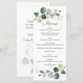 Eucalyptus Gold Leaves WeddenMenu Menu (Voorkant / Achterkant)