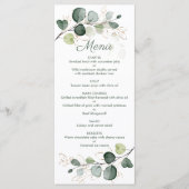 Eucalyptus Gold Leaves WeddenMenu Menu (Voorkant)