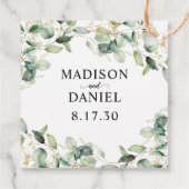Eucalyptus Gold Leaves Wedding Bedankjes Labels (Achterkant)