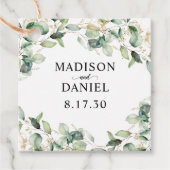 Eucalyptus Gold Leaves Wedding Bedankjes Labels (Voorkant)