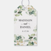 Eucalyptus Gold Leaves Wedding Cadeaulabel (Achterkant)