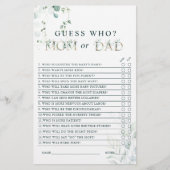 Eucalyptus Gold Letter Mam of Pap Baby shower (Voorkant)