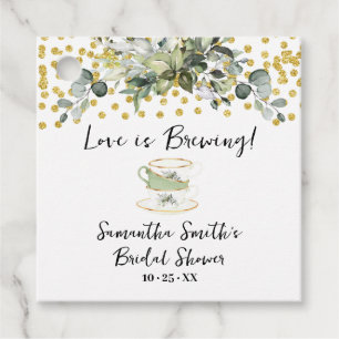 Eucalyptus Gold Love is het brouwen van thee douch Bedankjes Labels