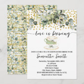 Eucalyptus Gold Love is het brouwen van thee Vrijg Feestdagenkaart (Voorkant / Achterkant)