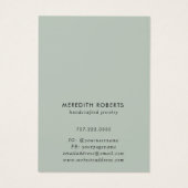 Eucalyptus Gold Metallic Oval Aardring Kaart (Achterkant)