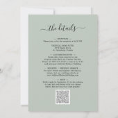 Eucalyptus Gold Metallic Sage All-in-One Weddensch Kaart (Achterkant)