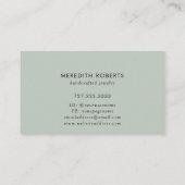 Eucalyptus Gold Metallic Sage Jewelry Designer Visitekaartje (Achterkant)