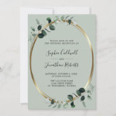 Eucalyptus Gold Metallic Sage Weddenschappen Recep Kaart (Voorkant)