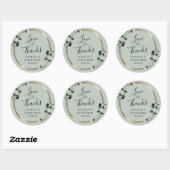 Eucalyptus Gold Metallic Weddenschap Hartelijk dan Ronde Sticker (Vel)
