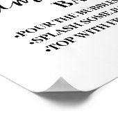 Eucalyptus Gold Mimosa Bar Vrijgezellenfeest Bruil Poster (Hoek)