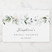 Eucalyptus Gold Mini Mousserende Wijn Flesetikette Sparkling Wijnetiket (Enkel label)