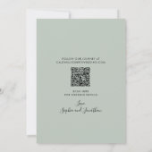 Eucalyptus Gold Modern Calligraphy Wedding Save The Date (Achterkant)