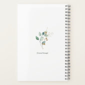 Eucalyptus Gold Monogram Initiaal H Floral Greener Notitieboek (Achterkant)