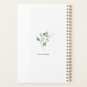 Eucalyptus Gold Monogram Initiaal of Floral Greene Planner (Achterkant)