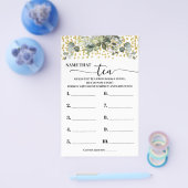 Eucalyptus Gold Naam die Thee Douche Spel Kaart (Enkel)