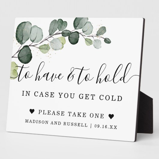 Eucalyptus Gold om een bruiloft te hebben en te ho Fotoplaat (Zijkant)