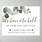 Eucalyptus Gold om een bruiloft te hebben en te ho Poster (Voorkant)