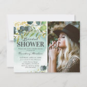 Eucalyptus Gold Photo Vrijgezellenfeest Kaart (Voorkant)