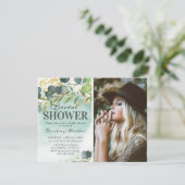 Eucalyptus Gold Photo Vrijgezellenfeest Kaart (Staand voorkant)