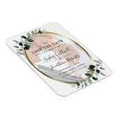 Eucalyptus Gold Photo Weddenschap Save the Date Magneet (Rechterzijde)