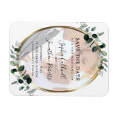 Eucalyptus Gold Photo Weddenschap Save the Date Magneet (Horizontaal)