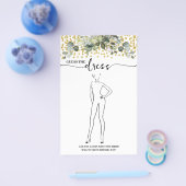Eucalyptus Gold Raad eens de Dress Shower Game Kaa Flyer (Enkel)