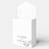 Eucalyptus Gold Sage Green Wedding Bedankdoosjes (Geopend)