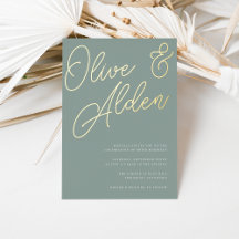 Eucalyptus | Gold Script Wedding