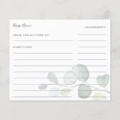 Eucalyptus Gold Splatter Vrijgezellenfeest Recipe (Achterkant)