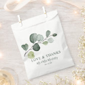 Eucalyptus Gold Splatter Waterverf Bedankzakje (Geknipt)