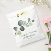 Eucalyptus Gold Splatter Waterverf Bedankzakje (Gezegeld)