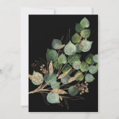 EUCALYPTUS GOLD TRIM ELEGANT WEDING 2 KAART (Achterkant)