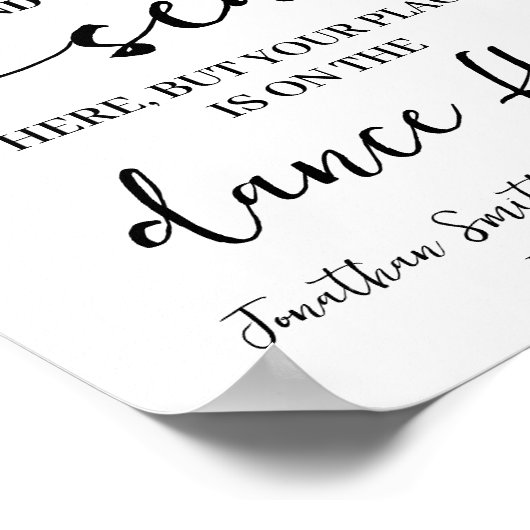 Eucalyptus Gold Vind uw stoel bruiloft receptie Poster (Hoek)