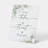 Eucalyptus Gold Vrijgezellenfeest Neem een traktat Reclamebord Met Voetstuk (Voorkant)