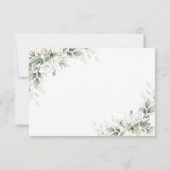 Eucalyptus Gold Vrijgezellenfeest plat bedankje Bedankkaart (Achterkant)