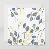 Eucalyptus & Gold Waterverf Tuin Opslaan Datum Kaart (Achterkant)