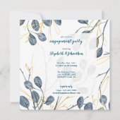 Eucalyptus Gold Waterverf Tuin Verlovingsfeest Kaart (Voorkant)