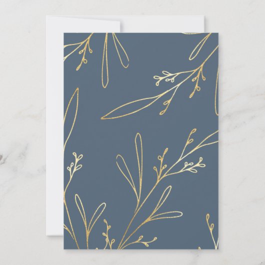 Eucalyptus & Gold Waterverf Tuin Vrijgezellenfeest Kaart (Achterkant)