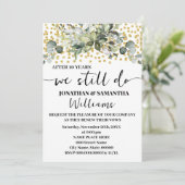 Eucalyptus Gold We doen nog steeds bruiloft Jubile Kaart (Staand voorkant)