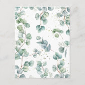 Eucalyptus Gold Wedding Gast Details Informatie Informatiekaartje (Achterkant)