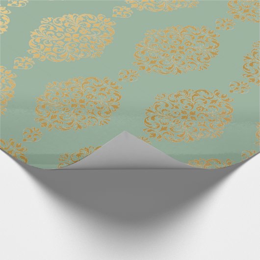  EUCALYPTUS GOLD WRAPPEPAPIER VAN LUXE CADEAUPAPIER (Hoek)